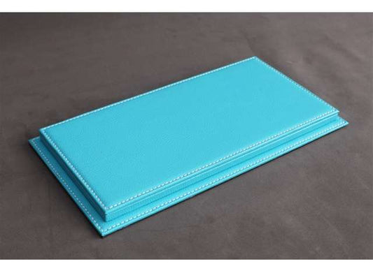 Atlantic Case Mulhouse Premium Acrylic Display Case w/ Turquoise Leather Base w/ White Stitching 1:18