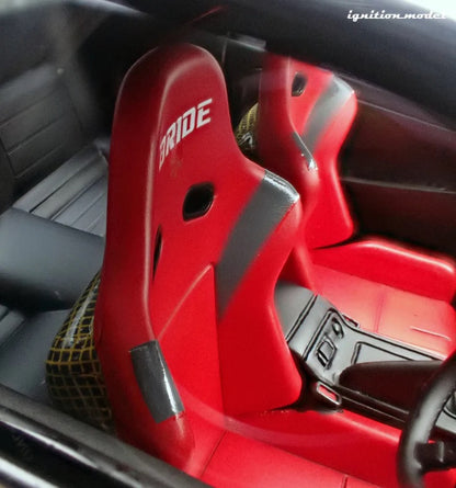 Ignition-Model Nissan 180SX Type X RPS13 White w/ Bronze TE37 1:18