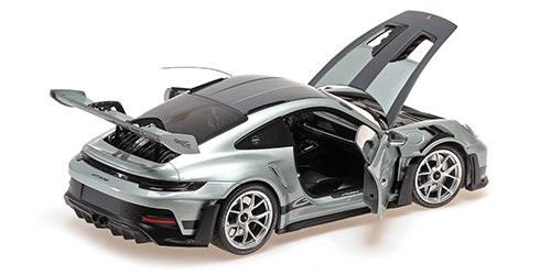 Minichamps 2023 Porsche 911 992 GT3 RS Grey Metallic w/ Weissach Package Silver 1:18