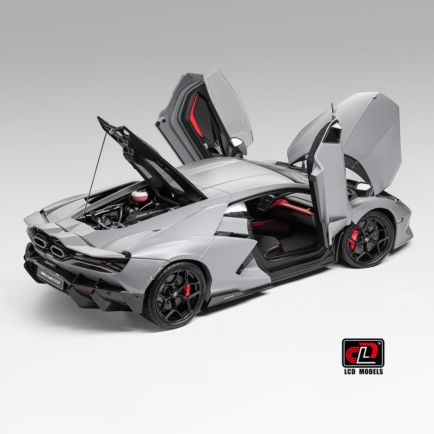 LCD 2024 Lamborghini Revuelto Matte Grey 1:18