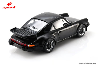 Spark Model 1978 Porsche 911 930 Turbo 3.3 Black 1:18 WITH DISPLAY