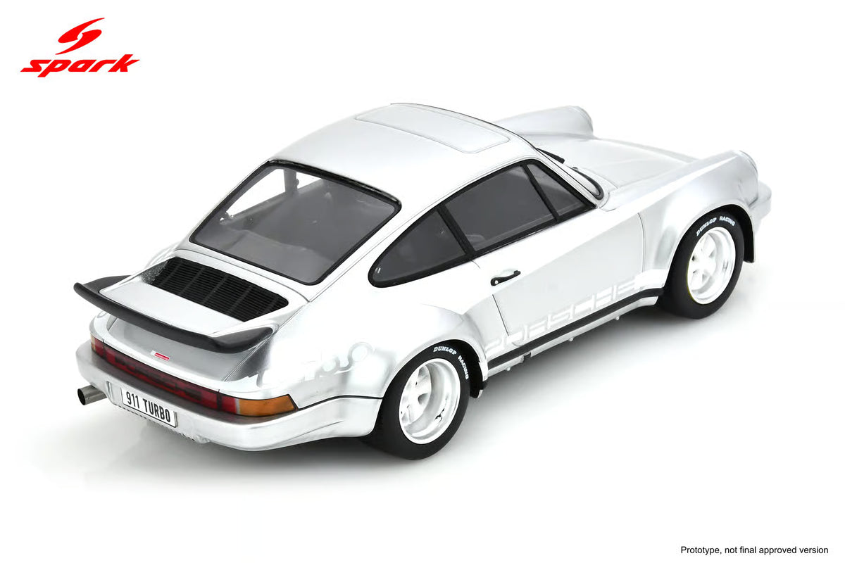 Spark Model 1973 Porsche 911 Turbo Studie IAA 143 SPA Silver 1:18 WITH DISPLAY