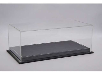 Atlantic Case Mulhouse Premium Acrylic Display Case w/ Black Carbon Leather Base w/ White Stitching 1:18