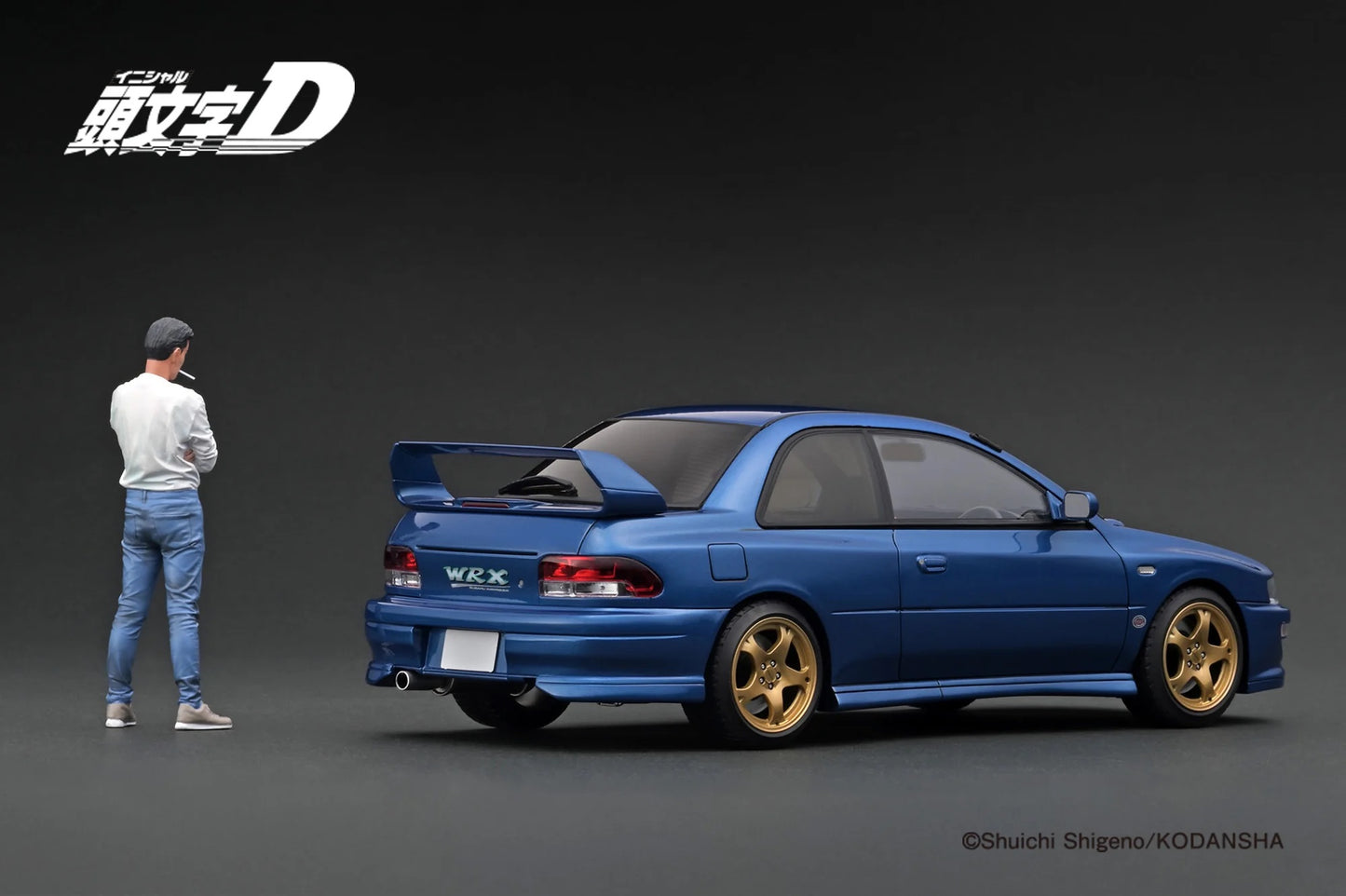 Ignition-Model Initial D Subaru Impreza WRX Type R STi Version V (GC8) Blue 1:18