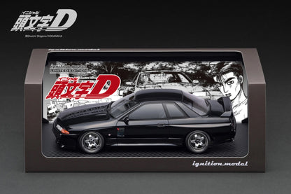 Ignition-Model Nissan Skyline GT-R R32 (BN32) V-Spec II Initial D Black 1:18