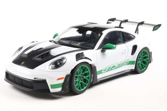 Solido 2024 Porsche 911 992 GT3 RS Weissach Pack White w/ Green Wheels 1:18