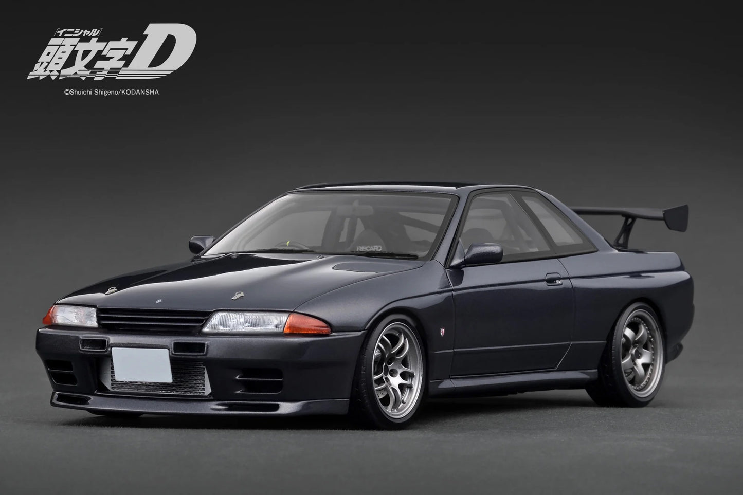 Ignition-Model Nissan Skyline GT-R R32 (BN32) V-Spec II Initial D Gun Grey Metallic 1:18