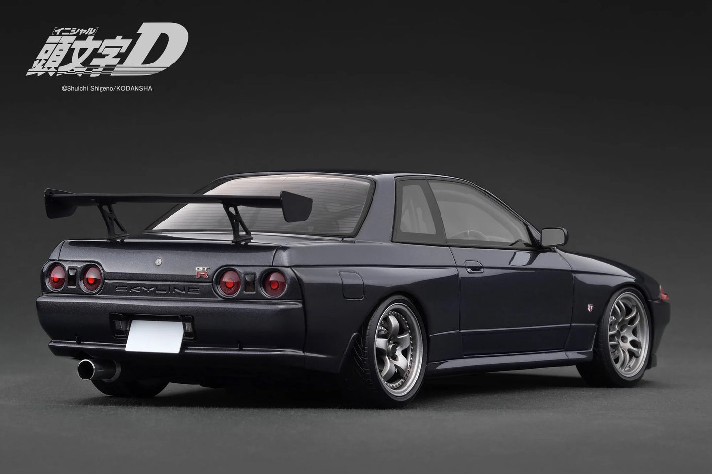 Ignition-Model Nissan Skyline GT-R R32 (BN32) V-Spec II Initial D Gun Grey Metallic 1:18