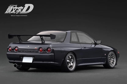 Ignition-Model Nissan Skyline GT-R R32 (BN32) V-Spec II Initial D Gun Grey Metallic 1:18