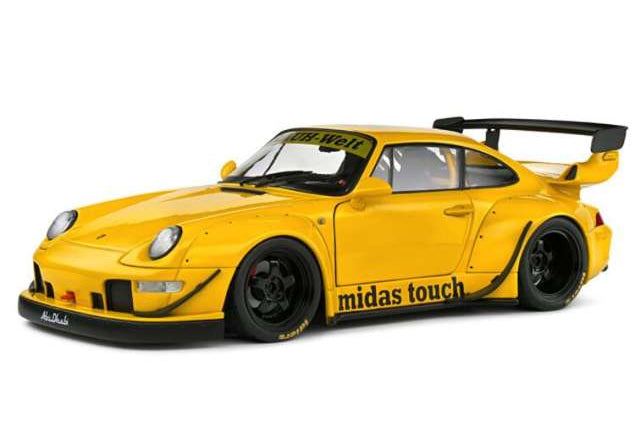 Solido 2023 Porsche 911 993 RWB Bodykit "Midas Touch" Yellow 1:18