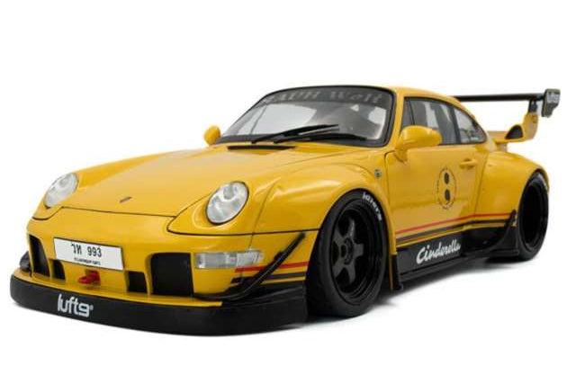 Solido 2020 Porsche 911 993 RWB Bodykit "Cindarella" Yellow 1:18