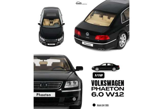 Otto 2005 Volkswagen Phaeton 6.0 W12 Black L041 1:18