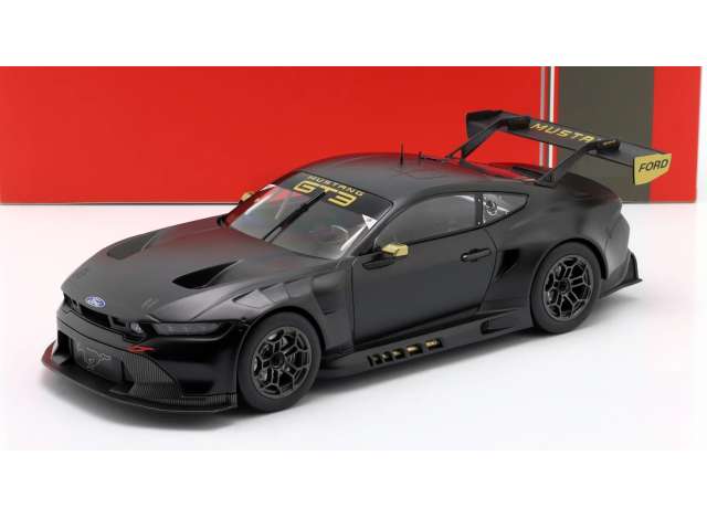 Ixo Ford Mustang GT3 Coyote Racing Spec Plain Body Version 2024 Matte Black 1:18