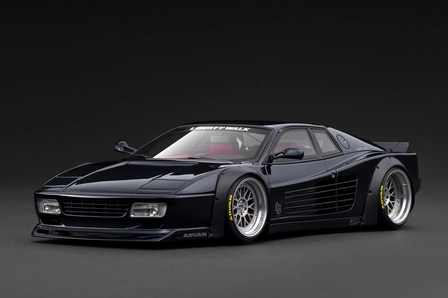 Ignition-Model Ferrari Testarossa 512 LBWK LB-Works Advan Black 1:18
