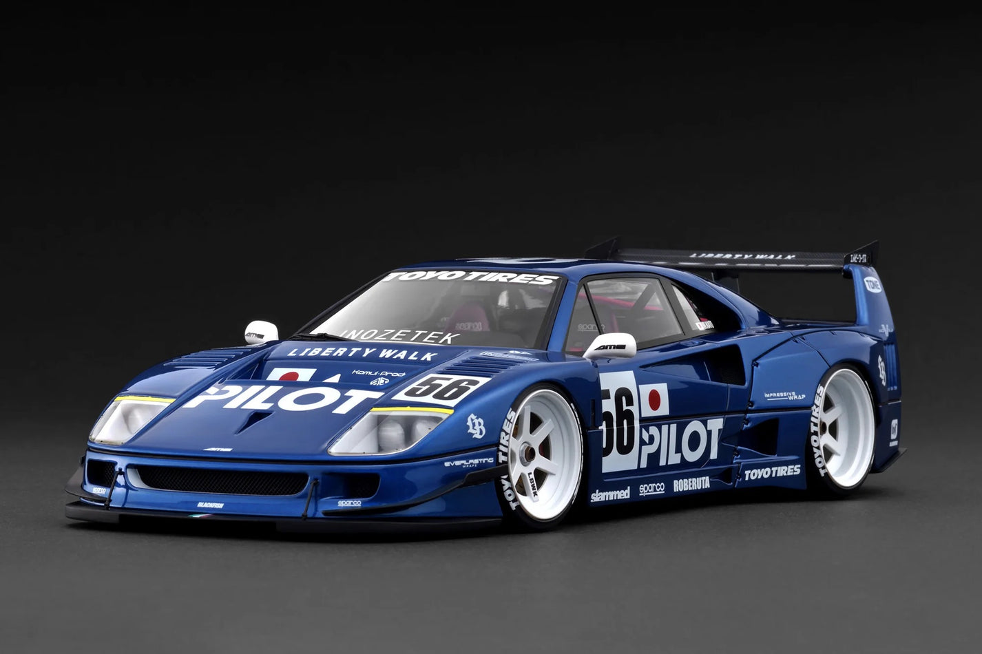 Ignition-Model Ferrari F40 LBWK LB-Works 40 Japan Blue Pilot 1:18 – STM ...