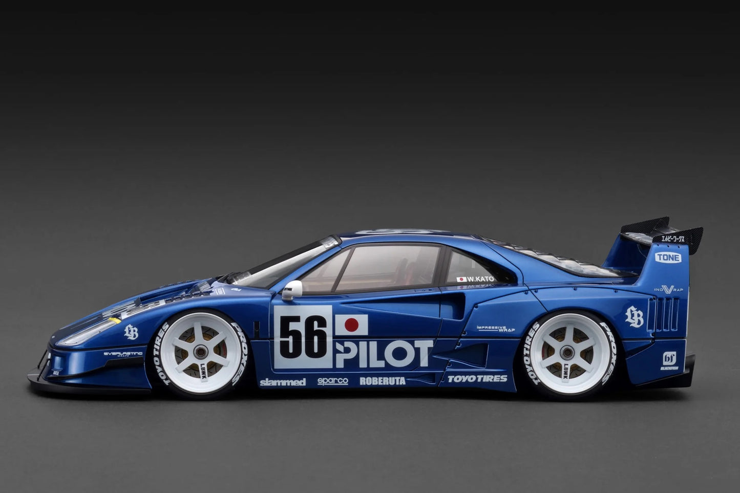Ignition-Model Ferrari F40 LBWK LB-Works 40 Japan Blue Pilot 1:18
