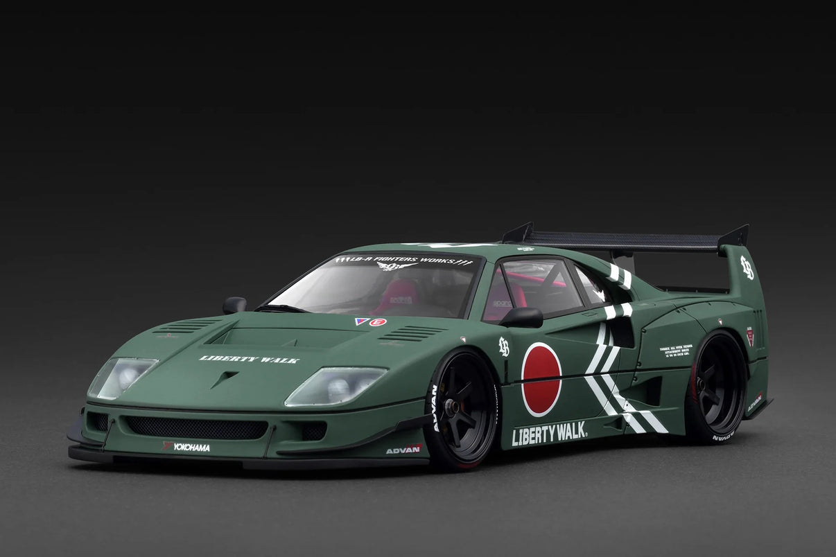 Ignition-Model 2023 Ferrari F40 LBWK LB-Works 40 #Japan Matte Green 1 ...