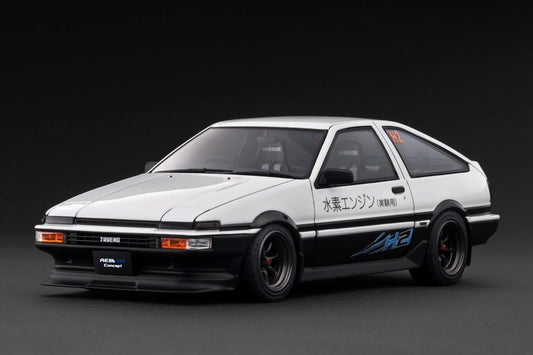 Ignition-Model Toyota Sprinter Trueno 3dr (AE86) H2 White & Black 1:18
