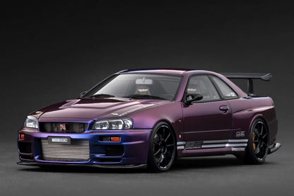 Ignition-Model Nissan Skyline GT-R R34 (BNR34) Top Secret Thailand 34GT-R Midnight Purple 1:18