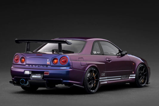 Ignition-Model Nissan Skyline GT-R R34 (BNR34) Top Secret Thailand 34GT-R Midnight Purple 1:18