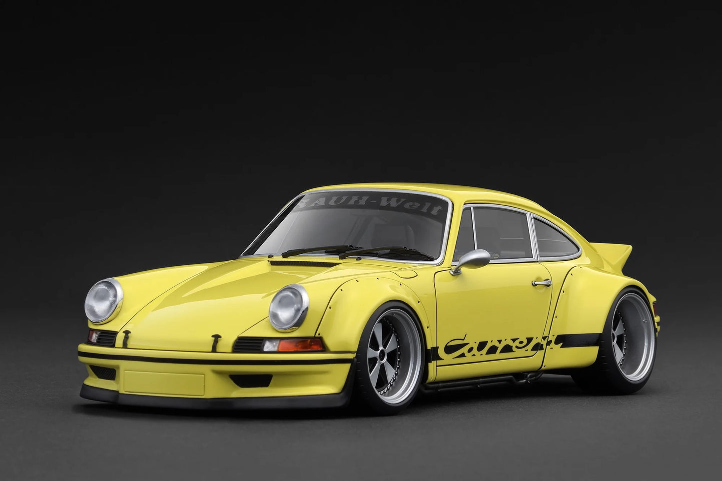 Ignition-Model Porsche 911 F Series Backdate RWB Coupe Yellow 1:18
