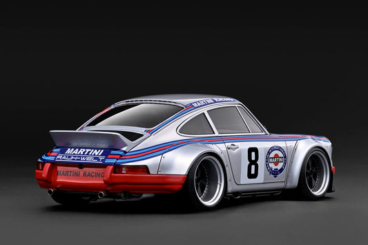 Ignition-Model Porsche 911 F Series Backdate #8 RWB Martini Racing Silver 1:18