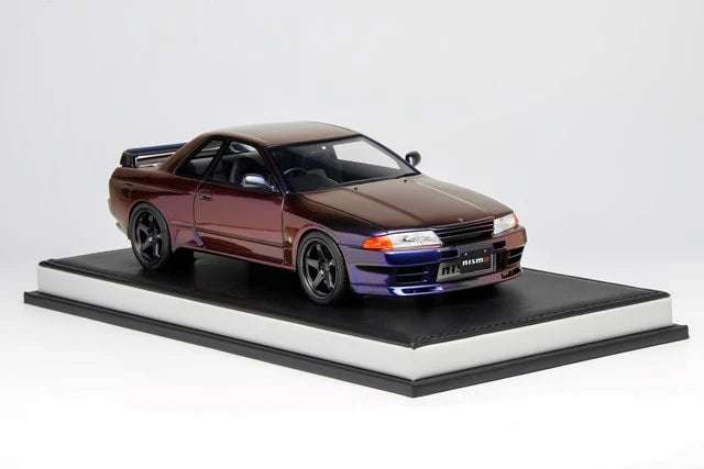 Motorhelix 1991 Nissan Skyline GT-R R32 (BNR32) Customized Version Midnight Purple 1:18