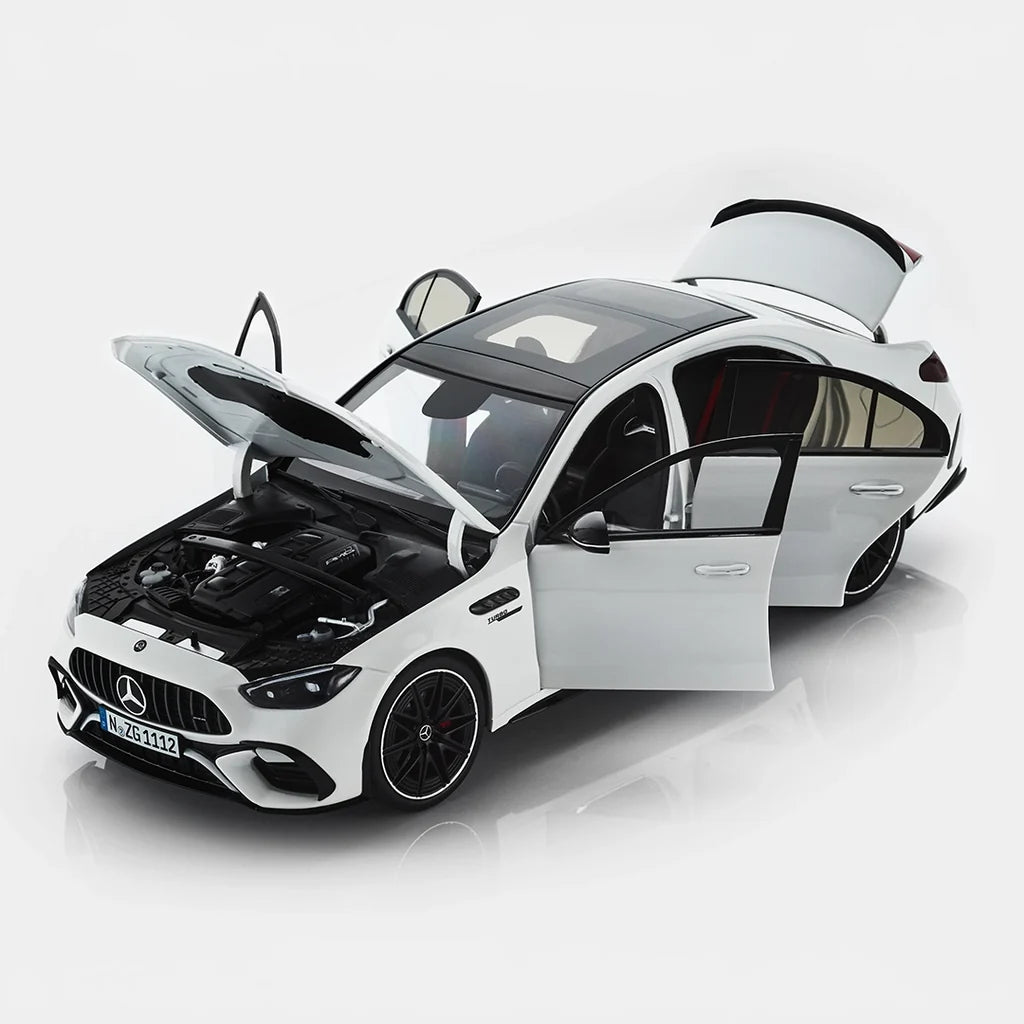 NZG Mercedes Benz C63 S AMG E Performance Sedan (W206) Opalith White 1:18