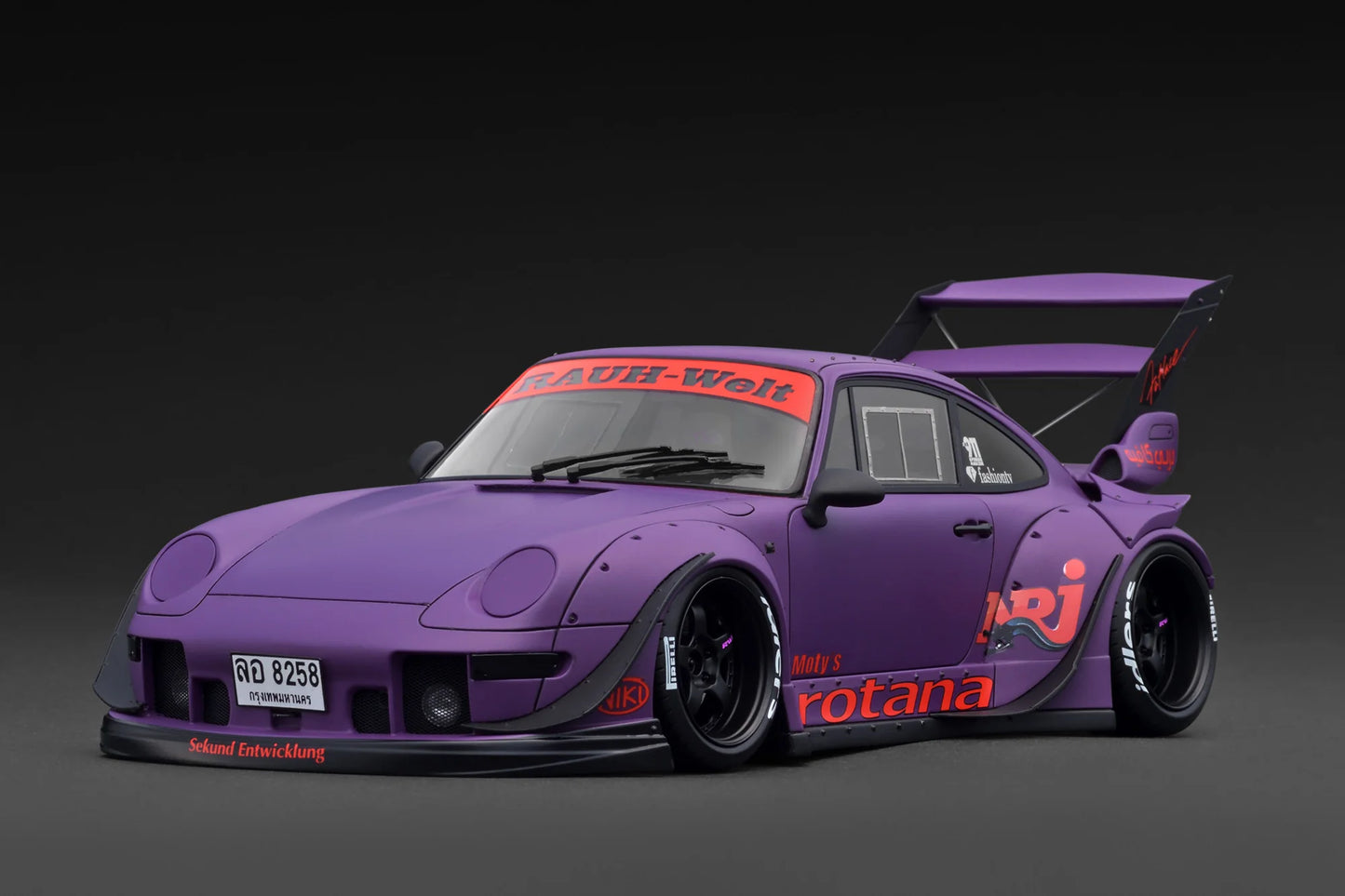 Ignition Model Porsche 993 RWB Widebody "Rotana" Matte Purple 1:18