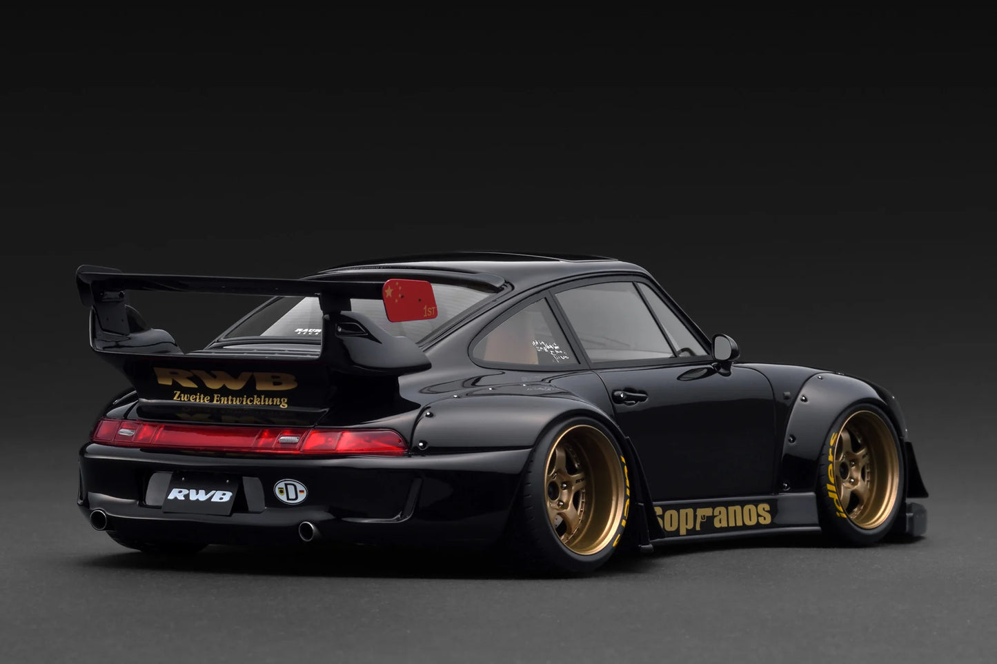 Ignition Model Porsche 993 RWB Widebody "Sopranos" Black 1:18