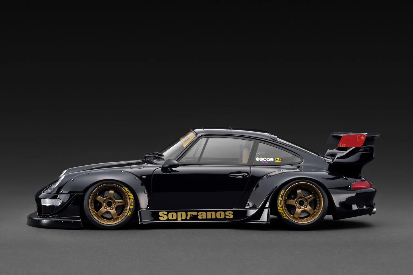 Ignition Model Porsche 993 RWB Widebody "Sopranos" Black 1:18
