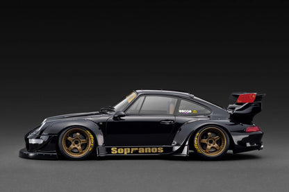 Ignition Model Porsche 993 RWB Widebody "Sopranos" Black 1:18