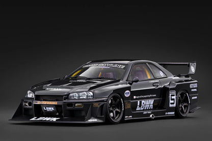 Ignition-Model Nissan Skyline GT-R R34 (LB-ER34) LBWK Super Silhouette Black 1:18