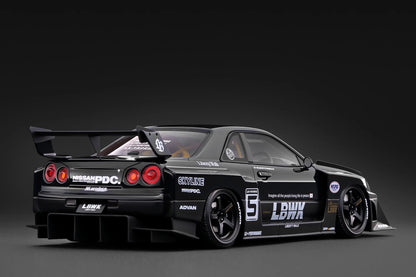 Ignition-Model Nissan Skyline GT-R R34 (LB-ER34) LBWK Super Silhouette Black 1:18