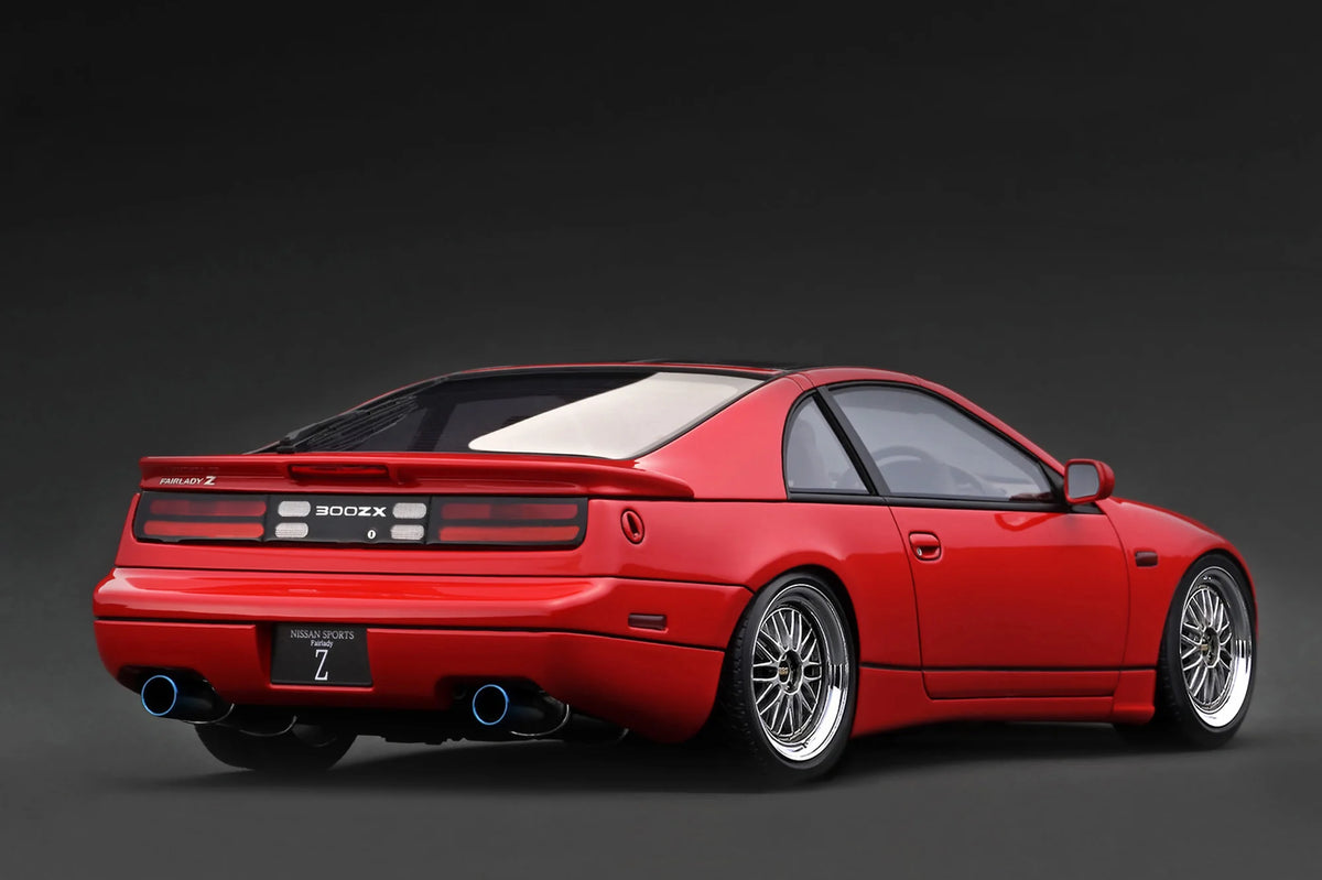 Ignition-Model Nissan Fairlady 300 ZX Z32 2by2 RHD w/ BBS LMs Red 1:18