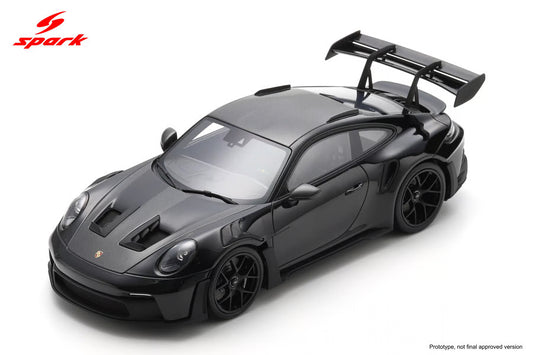Spark-Model 2023 Porsche 911 (992) GT3 RS w/ Weissach Package Black WITH DISPLAY 1:18