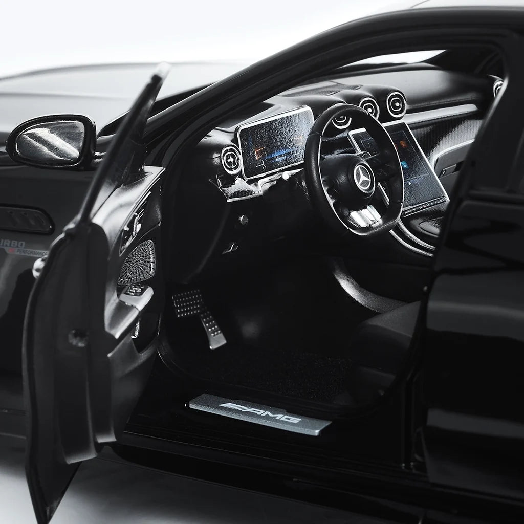 NZG Mercedes Benz C63 S AMG E Performance Sedan (W206) Obsidian Black 1:18