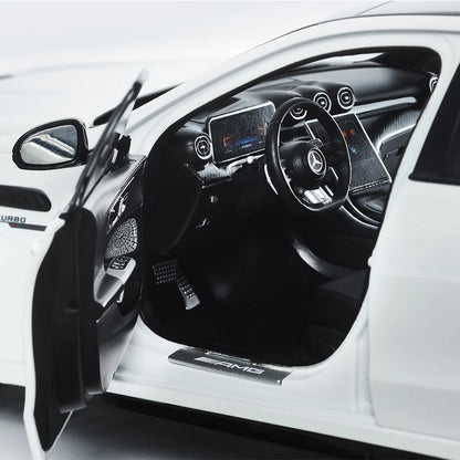 NZG Mercedes Benz C63 S AMG E Performance Sedan (W206) Opalith White 1:18
