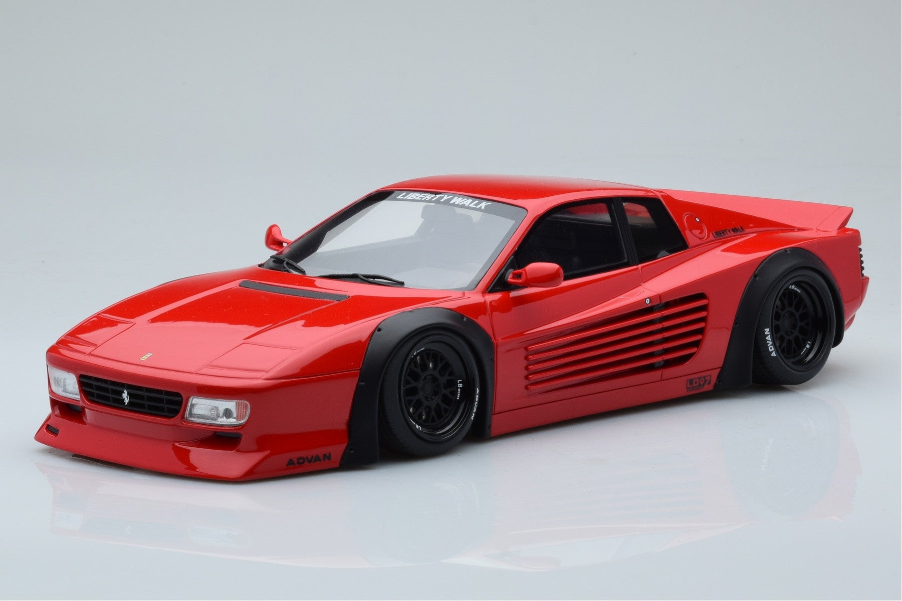 GT Spirit Ferrari 512 TR Testarossa LBWK Liberty Walk Rosso Corsa 1:18 ...