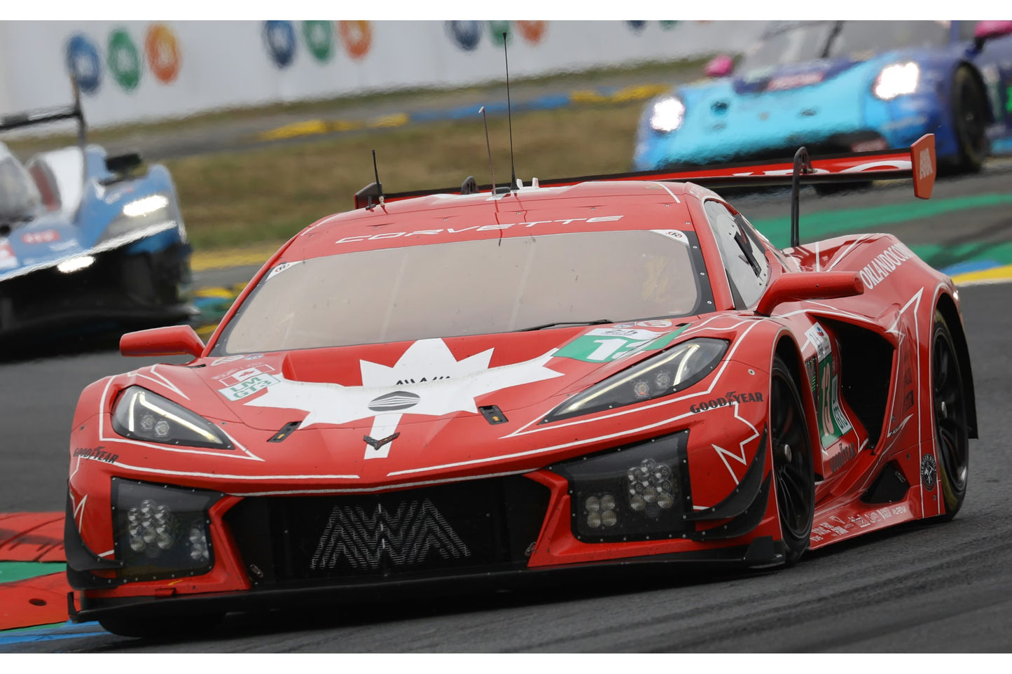 Spark Model Chevrolet Corvette C8 Z06 GT3.R #13 AWA Racing 2025 IMSA Le Mans 24hrs Red 1:18 WITH DISPLAY