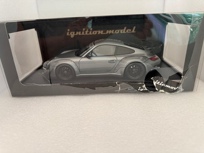 Ignition-Model Porsche 911 RWB 997 GT3 Gun Metallic Grey 1:18 *Damaged Box*