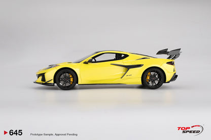 Topspeed 2025 Chevrolet Corvette ZR1 Accelerate Yellow Metallic 1:18