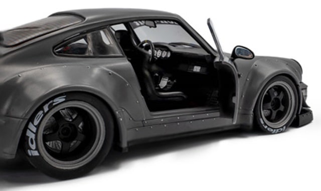 Solido 2016 Porsche 911 (964) RWB Bodykit Nardo Grey w/ Akira Nakai Fi ...