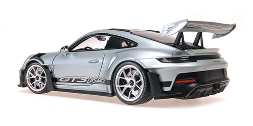 Minichamps 2023 Porsche 911 992 GT3 RS Grey Metallic w/ Weissach Package Silver 1:18