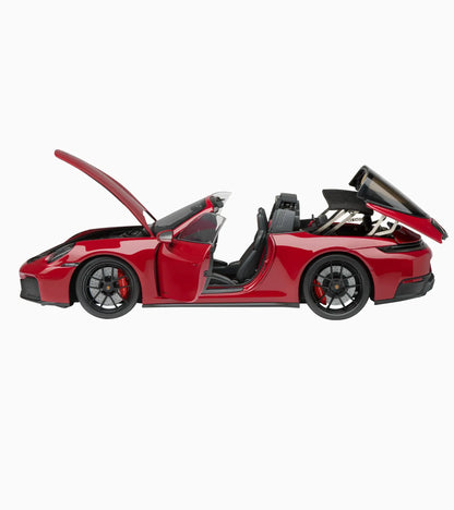 Minichamps Porsche 911 992.2 Targa 4 GTS Hybrid Carmine Red 1:18 DEALER EDITION