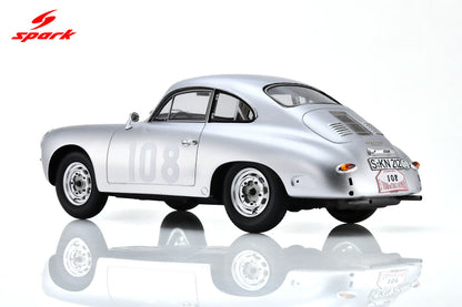 Spark-Model Porsche 356 BT5 1600 GS Carrera GT #108 WINNER Tour De Corse 1960 1:18 WITH DISPLAY