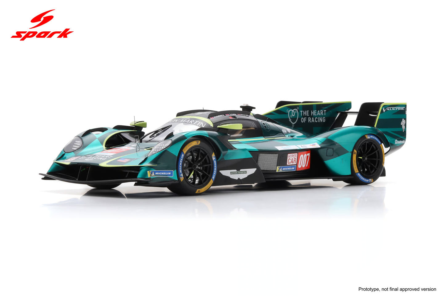 Spark-Model Aston Martin Valkyrie #007 Thor Team 24hr Le Mans 2025 Green 1:12