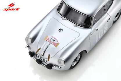 Spark-Model Porsche 356 BT5 1600 GS Carrera GT #108 WINNER Tour De Corse 1960 1:18 WITH DISPLAY