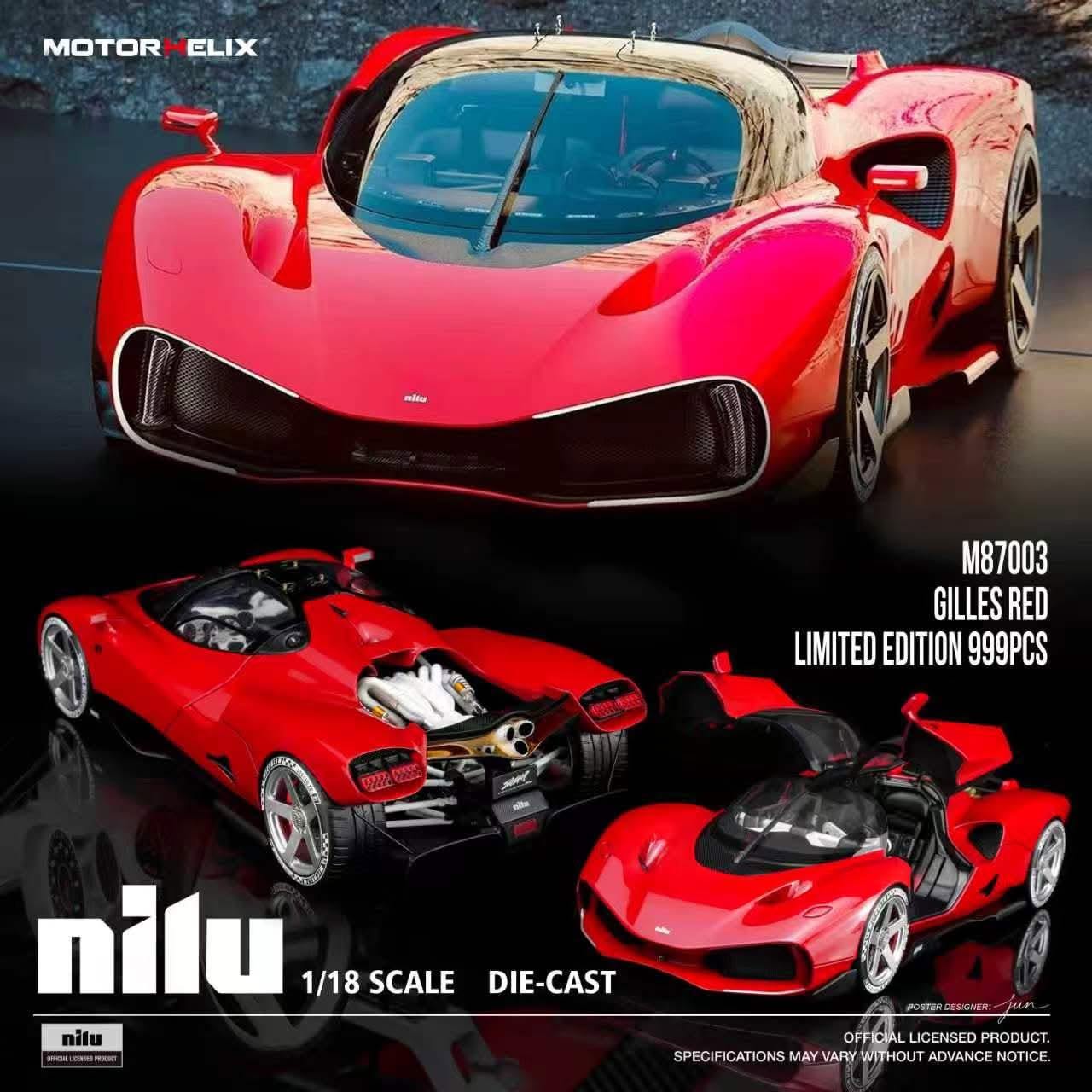 Motorhelix 2025 Nilu Gilles Red 1:18
