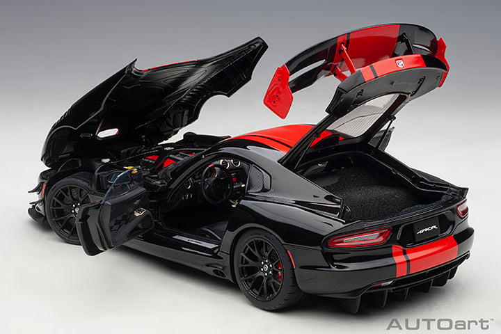 AUTOart 2017 Dodge Viper GTS-R Commemorative Edition ACR Black w/ Red Stripes 1:18